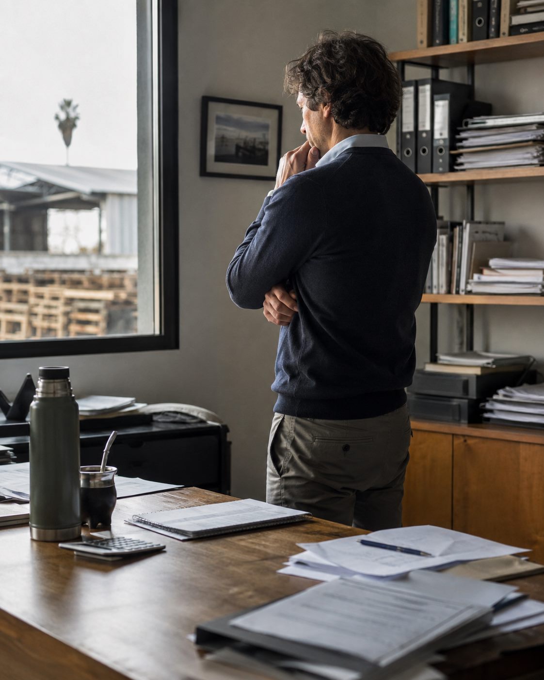 Dirección de una empresa revisando documentación laboral sobre una mesa de trabajo